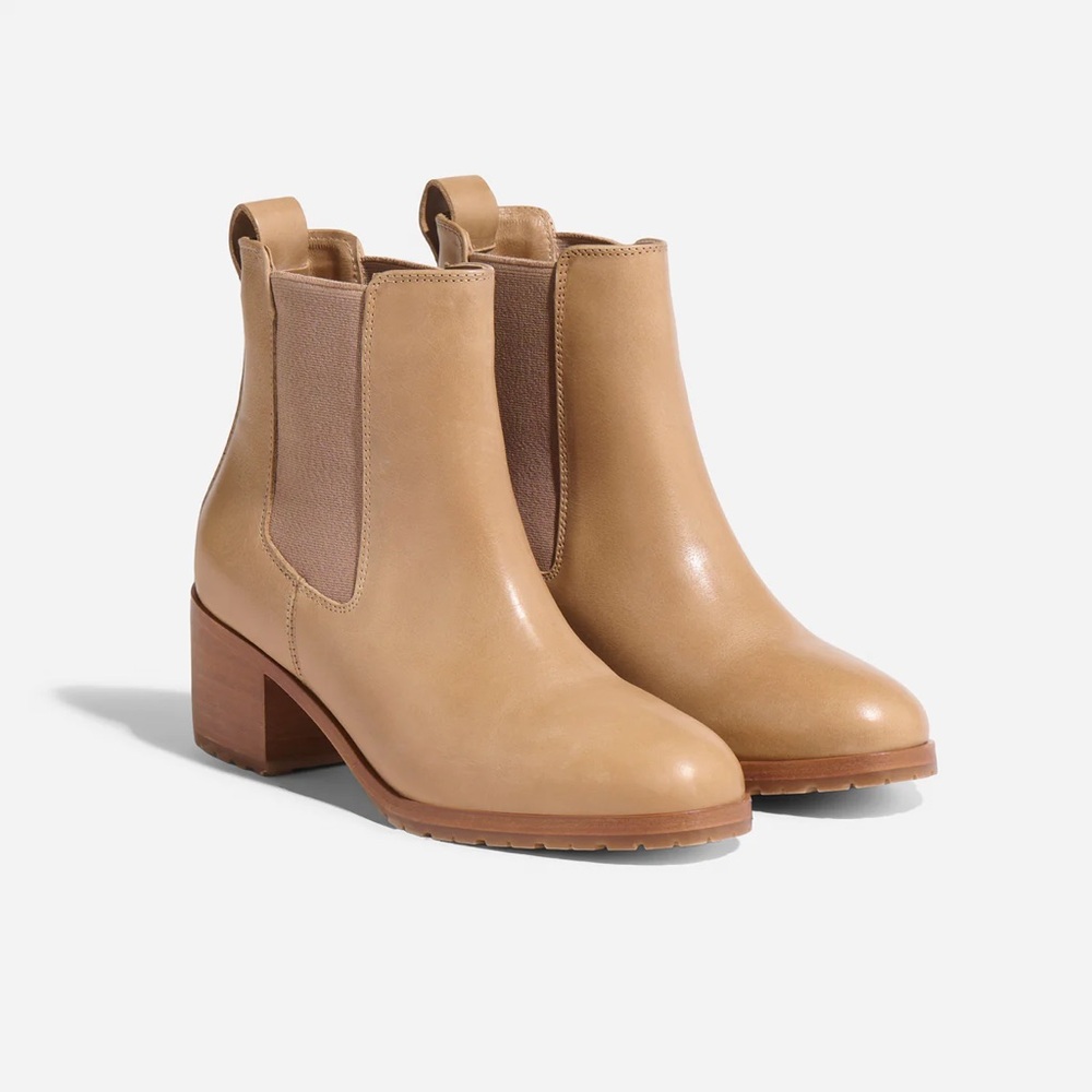Nisolo Ana Go-to Heeled Ankle Boot, Almond, 8.5